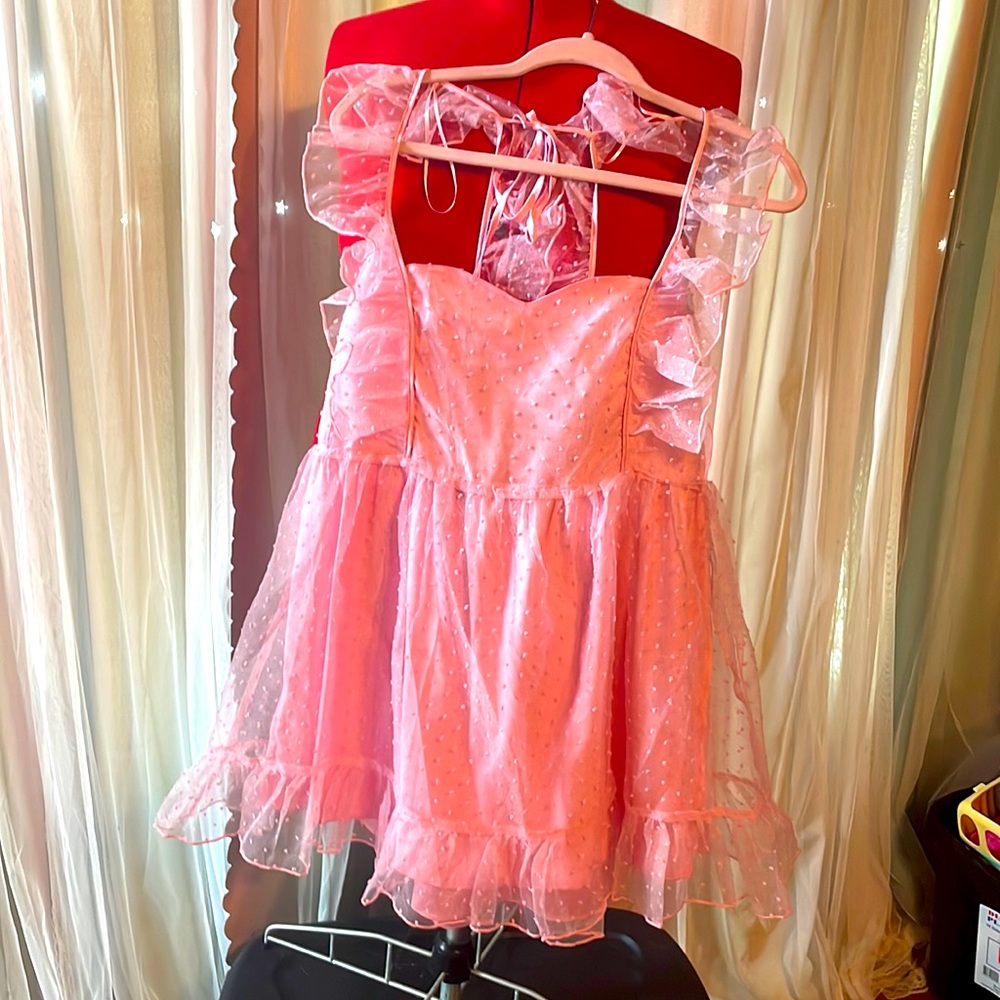 Sugar thrills Dolls Kill pink Pin-a-fore dress